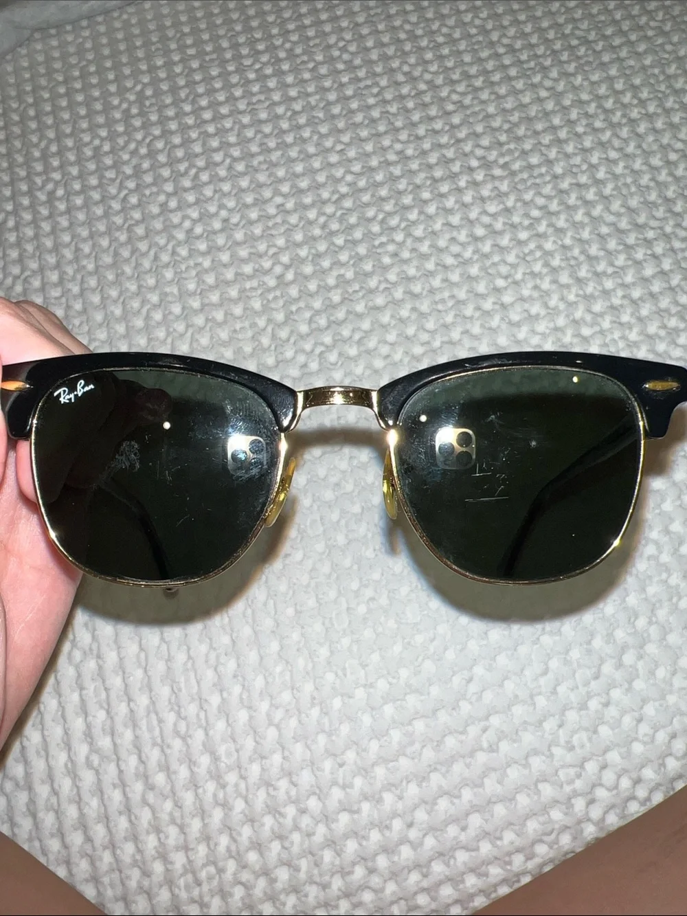 Ray-Ban Clubmaster Black and Gold Sunglasses - Men
